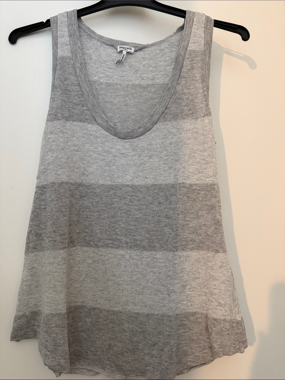 Splendid Gray Striped Knit Tank